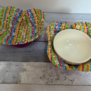 Varie ciotole portaoggetti per microonde. Porta ciotole per zuppa, porta ciotole per microonde, regalo di compleanno per mamma, nonna, amica, regalo di inaugurazione della casa.