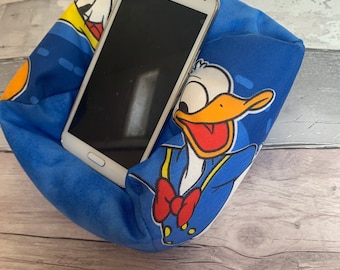 Donald Duck iPad Pro iPad Stand Beanbag Support Pillow Kindle Device Nintendo Switch Tablet Cushion  Iphone Holder Phone/Glasses Pouch