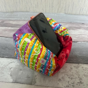 Music Notes  iPad Pro iPad Stand Beanbag Support Pillow Kindle Device E-Reader Tablet Cushion Key Fob Iphone Holder Phone/Glasses Pouch