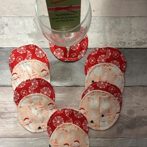 Various Christmas Wine Coasters Wine Cozies Brandy Champagne Gin Glass Coaster Wine Glass Slippers Wine Coaster Pocket Wine Stemware Gift