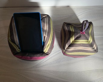 Various Stripe  iPad Pro Cushion iPad Stand Tablet Beanbag Device Stand Nook E-Reader Kindle Holder Iphone Phone Pouch Glasses Case