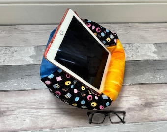 Retro Sweets liquorice iPad Pro Cushion iPad Tablet Beanbag Support Pillow Kindle Device Stand E-Reader Iphone Phone Holder Key Fob Wristlet