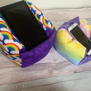 Rainbow - Pride iPad Pro iPad Stand Beanbag Support Pillow Kindle Device Nintendo  Tablet Cushion Key Fob Iphone Holder Phone/Glasses Pouch
