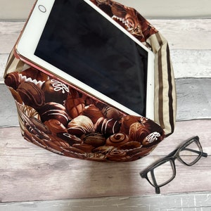 Box Chocolates iPad Pro iPad Stand Beanbag Support Pillow Kindle Device E-Reader Tablet Cushion Key Fob Iphone Holder Phone/Glasses Pouch