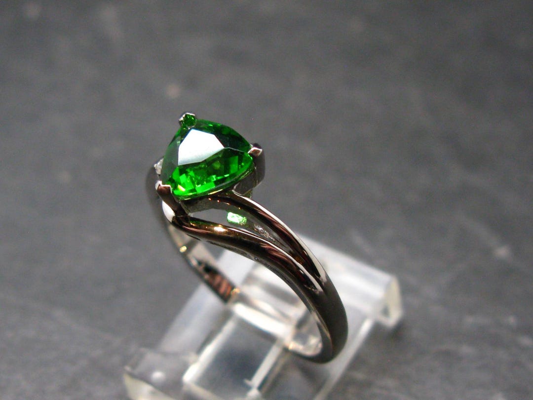 Helenite Rings Helenite Gaia Stone Gem Sterling Silver Ring From Washington - Size 7 ...