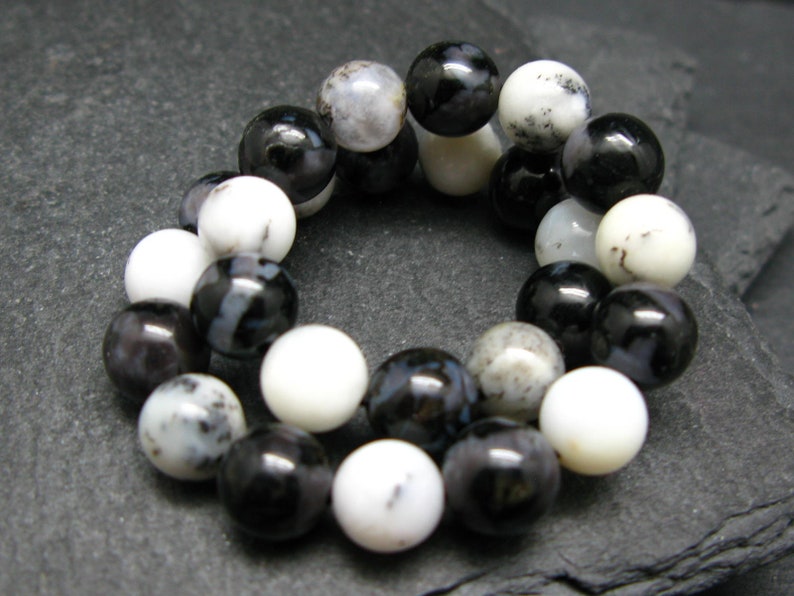 Merlinite and Mystic Merlinite Genuine Bracelet ~ 7 Inches ~ 8mm Round Beads