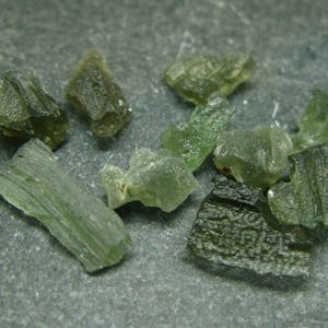Lot of 10 Rare Moldavite Tektite From Czech Republic - 10 Carats