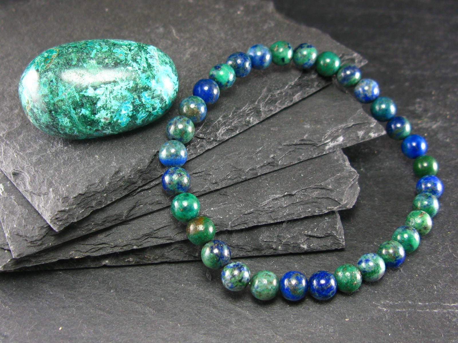Quantum Quattro (Dioptase Chrysocola Malachite Shattuckite) Genuine B…