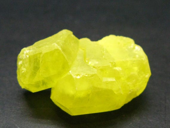 イタリア産大型イエローサルファー結晶 - 1.3インチ - Etsy 日本
