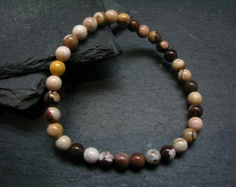 Empowerite Flint Genuine Bracelet ~ 7 Inches  ~ 6mm Round Beads