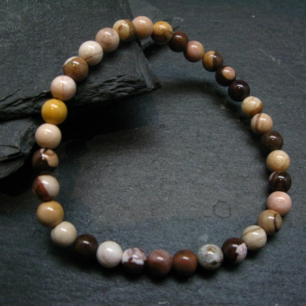 Empowerite Flint Genuine Bracelet ~ 7 Inches  ~ 6mm Round Beads