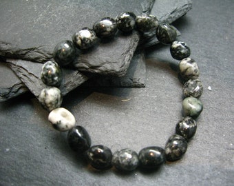 Echtes Impactit-Armband ~ 18 cm ~ 10 mm Trommelperlen