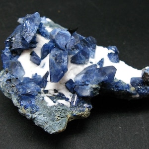 Museum Benitoite and Neptunite on Natrolite Cluster From California - 3.2&quot;
