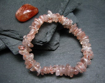 Sunstone Genuine Armband ~ 7 Zoll ~ 10 mm Trommelperlen
