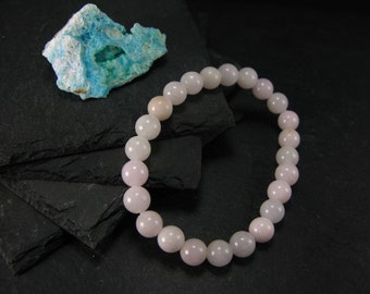 Bracelet d’origine hémimorphite rose ~ 7 pouces ~ perles rondes de 8 mm