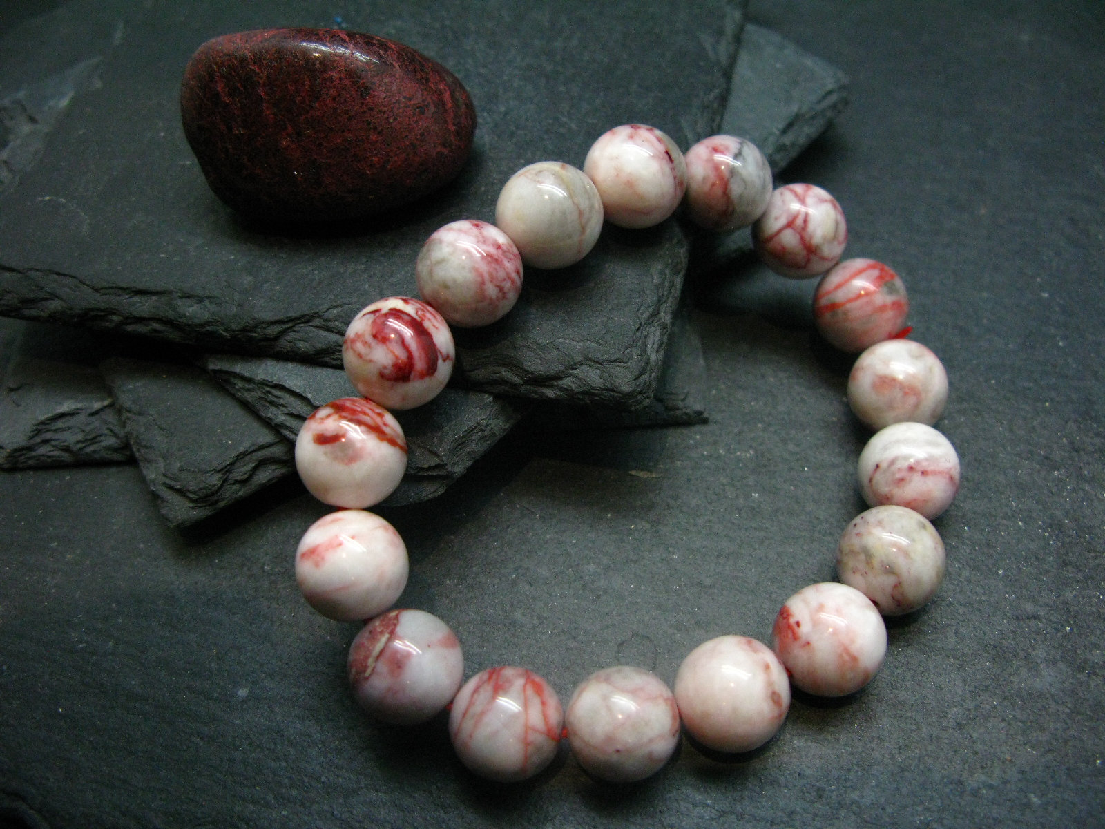 Natural Gemstone Bead Bracelet, Genuine Gemstone Round