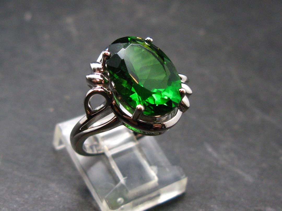 Helenite Gaia Stone Gem Sterling Silver Ring From Washington - Size 7 ...