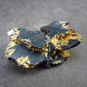 Large Hematite and Rutile Cluster from Brazil - 1.1" - 8.4 Grams