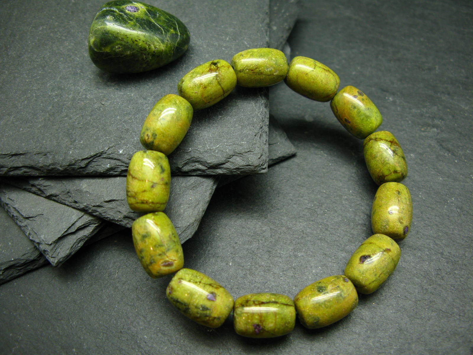 Atlantasite (stichtite Serpentine) Genuine Bracelet Inches