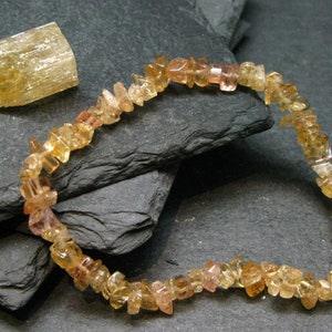 Imperial Topaz Genuine Bracelet ~ 7 Inches  ~ 6mm Tumbled Beads