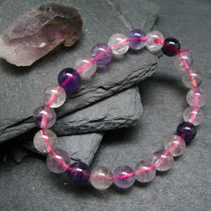 Super 7  Genuine Bracelet ~ 7 Inches  ~ 8mm Round Beads