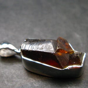 Zincite Zinkite Crystal 925 Silver Pendant From Poland - 0.9&quot; - 3.60 Grams
