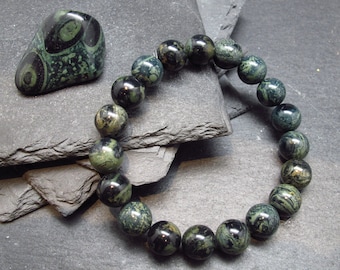Kambaba Jasper Genuine Bracelet ~ 7 Inches  ~ 10mm Round Beads