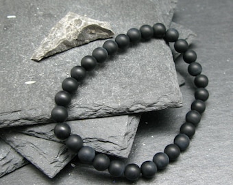 Shammanite Shamanite Genuine Bracelet ~ 7 Inches  ~ 6mm Round Beads