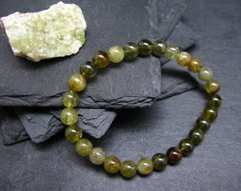 Vesuvianite Idocrase Bracelet authentique ~ 7 Pouces ~ 6mm Perles rondes