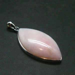 Pink Opal Sterling Silver Pendant From Peru - 1.7&quot;
