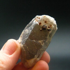 Spessartine Spessartite Garnet On Smoky Quartz Crystal From China - 1.9&quot; - 37.07 Grams