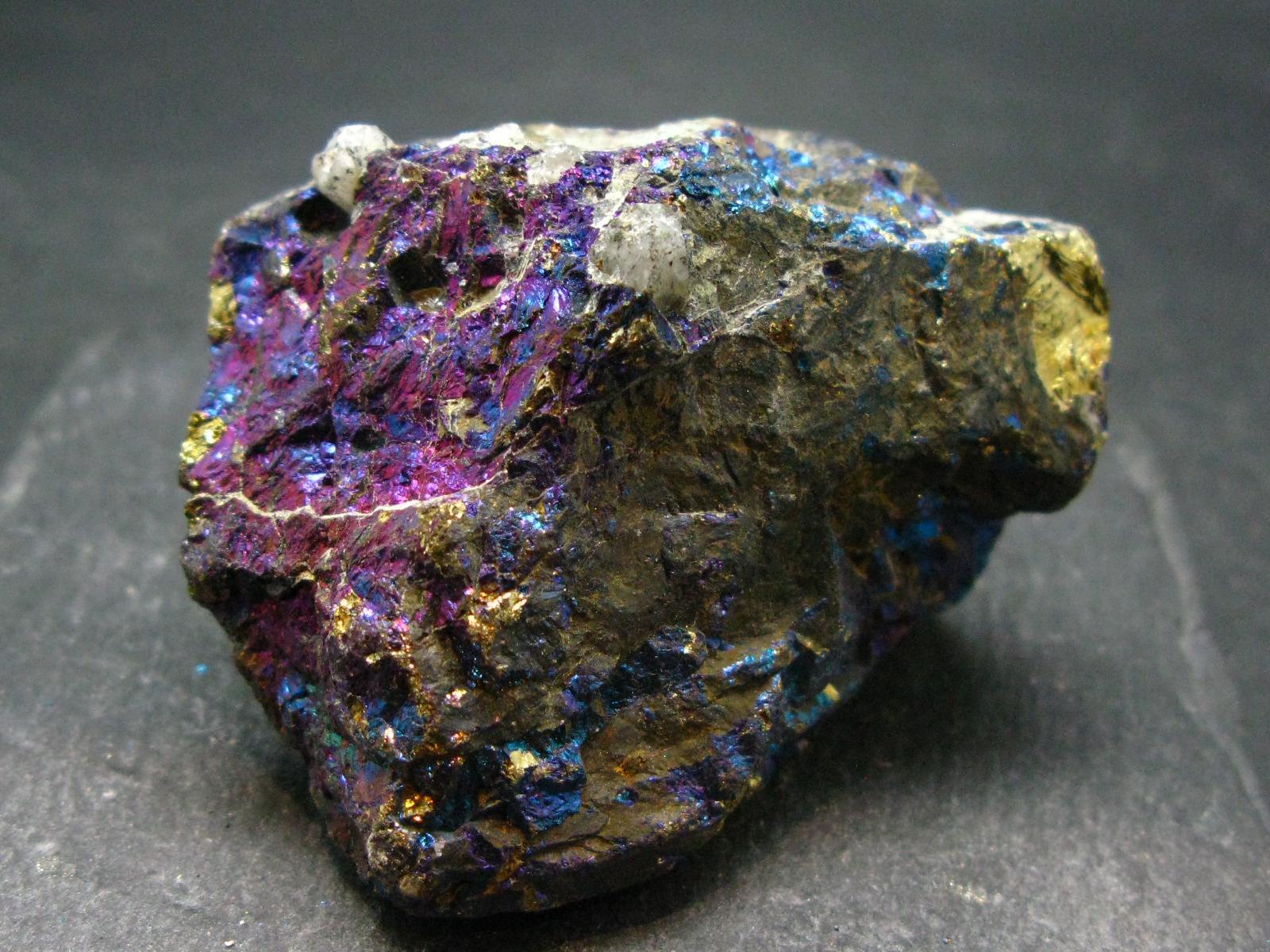 【超高級・貴重・一点物】ピーコック 天然石 金糸 シルク  3D 縦90×横61 ピーコック鉱石!! メキシコ産の珍しい天然生黄銅鉱斑銅鉱 - 2.2