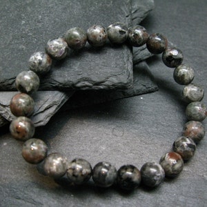 Originele Yooperlite-armband ~ ronde kralen van 7 inch ~ 8 mm