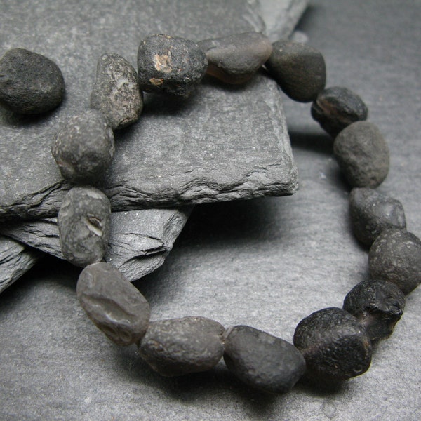 Saffordite Cintamani Stone Genuine Bracelet ~ 7 Inches  ~ 13mm Raw Beads