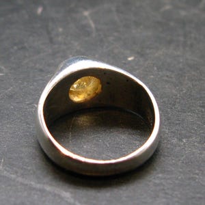 Magnífico anillo de plata 925 con topacio imperial facetado sin tratar, procedente de Brasil - Talla 6.25 - 6.30 gramos imagen 4