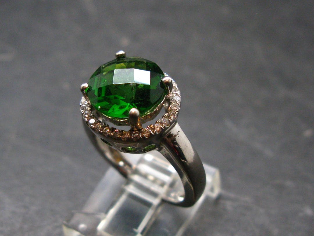 Helenite Rings Helenite Gaia Stone Gem Sterling Silver Ring From Washington - Size 6 ...