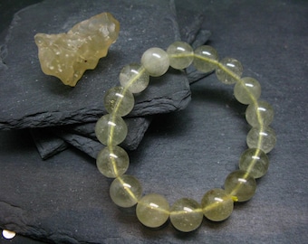 Libyan Tektite Glass Genuine Bracelet ~ 7 Inches  ~ 12mm Round Beads
