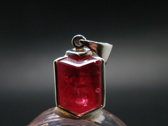 Rhodochrosite Sterling Silver Pendant From Alma Colorado - 0.9" - 2.97 Grams
