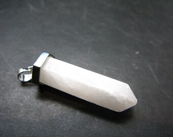 Rare White Barite Pendant From Norway - 1.8" - 12.94 Grams
