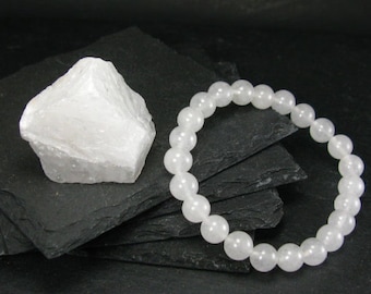 Azeztulite Genuine Bracelet ~ 7 Inches  ~ 8mm Round Beads