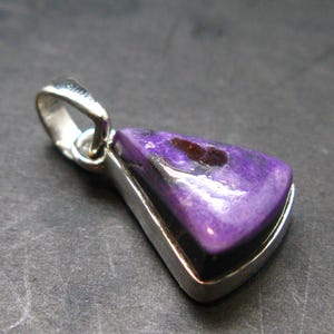 Sugilite Silver Pendant From South Africa - 0.9&quot;
