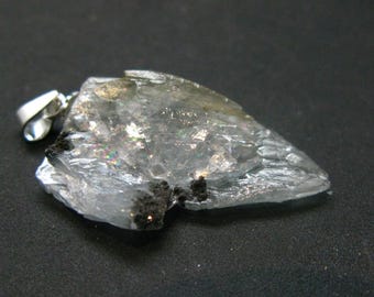 Barite Silver Pendant From Morocco - 1.3" - 3.69 Grams