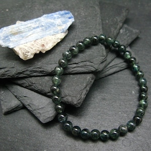 Blue Kyanite Genuine Bracelet ~ 7 Inches  ~ 5mm Round Beads