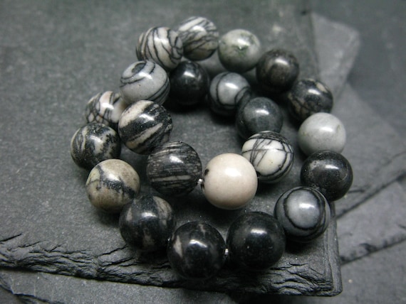 ピカソ ジャスパー 純正ブレスレット ~ 7 インチ ~ 8 mm ラウンド