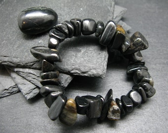 ISUA Stone Rock Genuine Bracelet from Greenland ~ 7 Inches  ~ 15mm Tumbled Beads