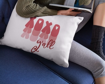 XOXO Y'All Spun Polyester Lumbar Pillow | Valentine's Day