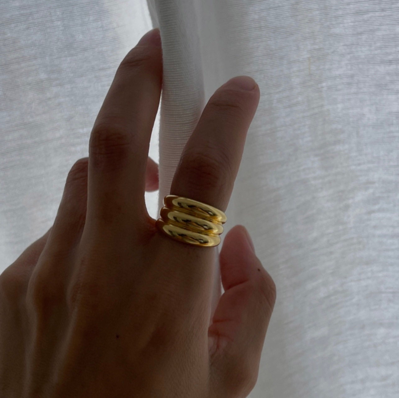 Ellani Jewellery wave stacker ring. Ellani Jewellery wave stacker ring.
