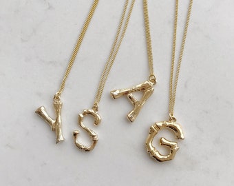 Initialen goldene Halskette | A-Z Anhänger Halskette | Alphabet Halskette | goldener Initialen Anhänger | Namenskette | Trendy Initial Anhänger Halskette
