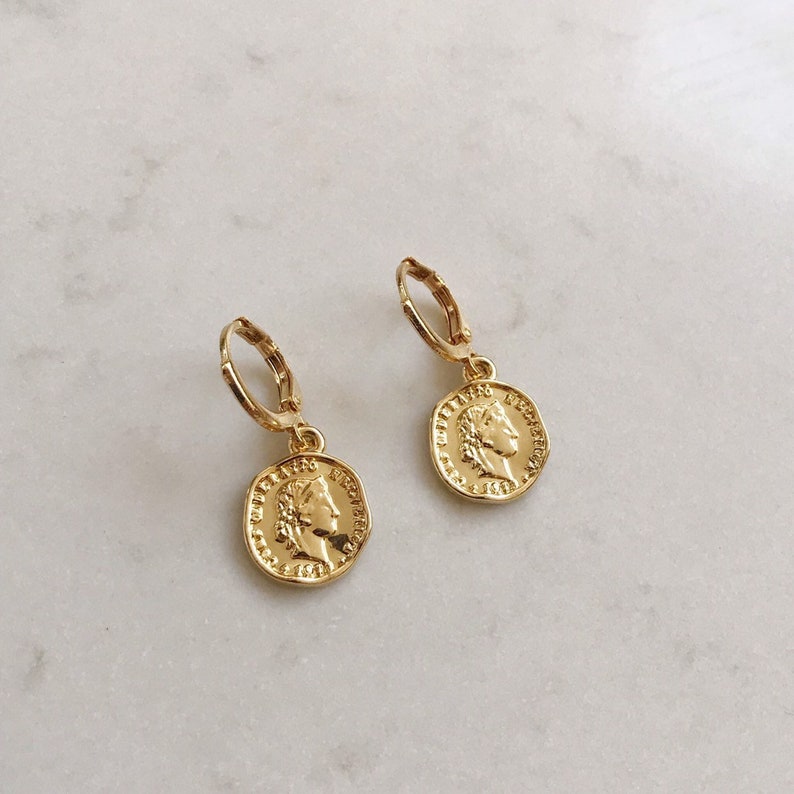 delicate gold earrings