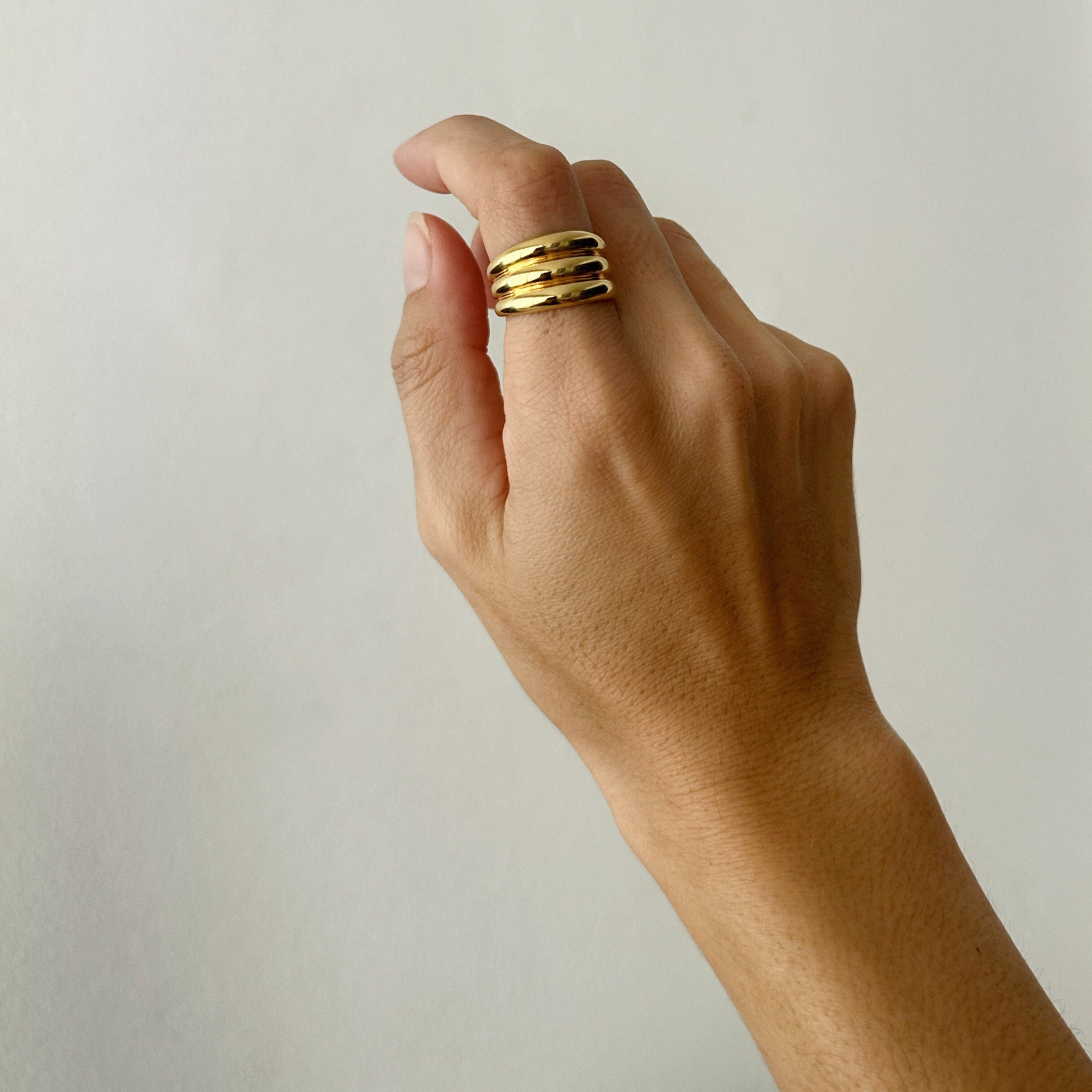 Ellani Jewellery wave stacker ring. Ellani Jewellery wave stacker ring.